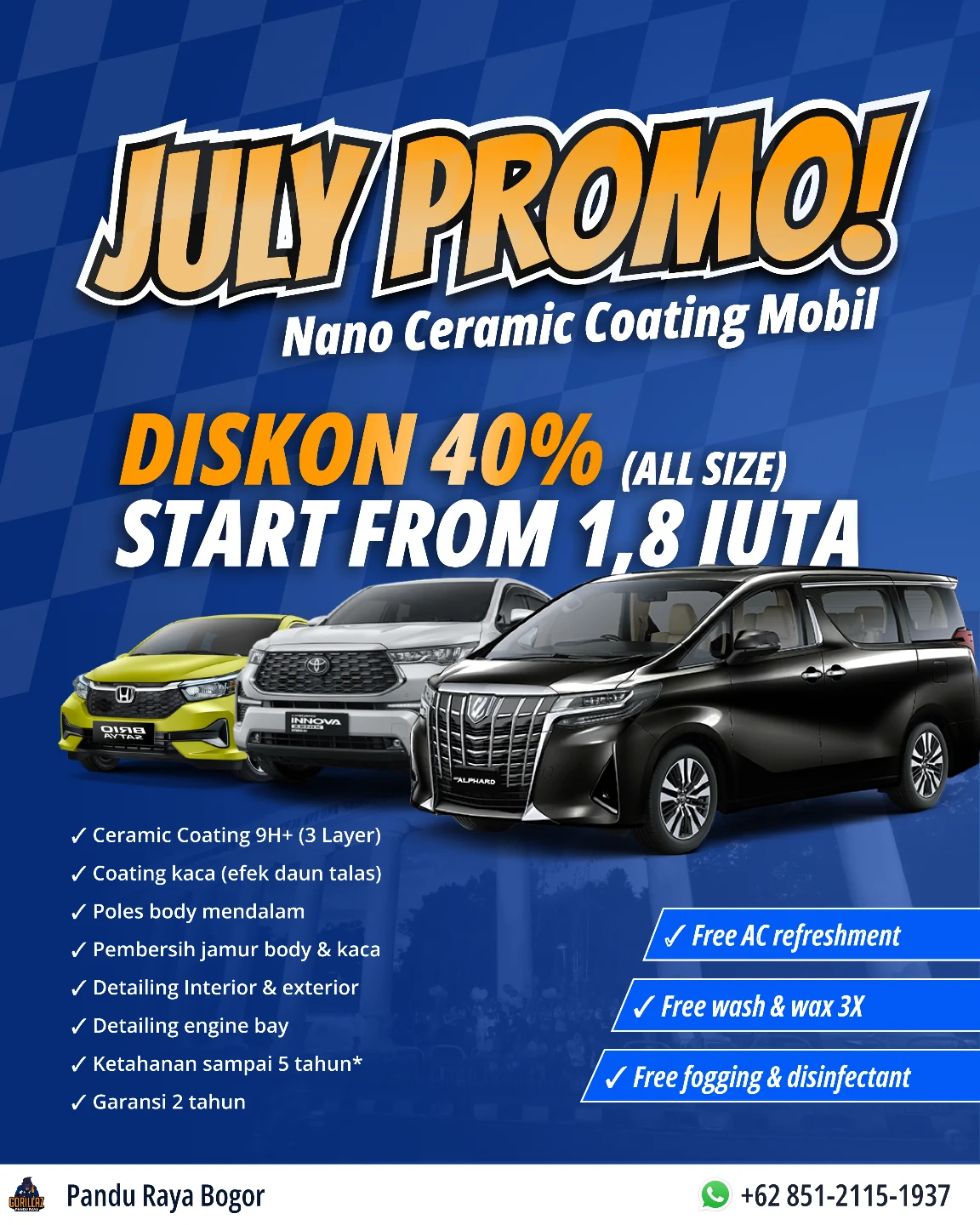 July Promo Nano Ceramic Coating Mobil