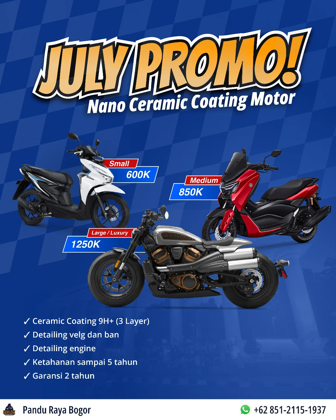 July Promo Nano Ceramic Coating Motor